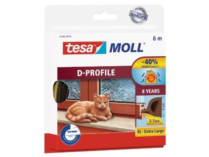 148650 Tesneni do oken a dveri guma D 9 x 7 mm x 6 m bile TESA 0a