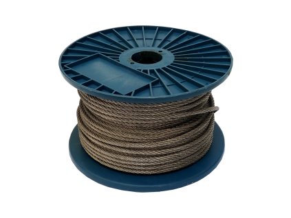 toptrade lano ocelove pozinkovane na civce 7 x 7 dratu o 3 mm x 200 m