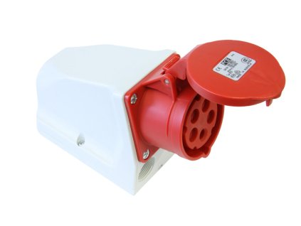 Zásuvka 16A/400V 4-pól. IP44 nástěnná