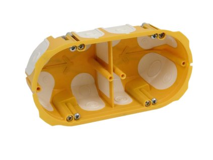 Krabice KPL 64-50/2LD_NA přístrojová do sádrokartonu okrová