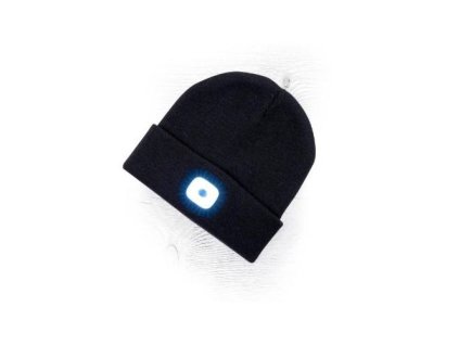 350240 Zimni cepice s LED svitilnou cerna 0z