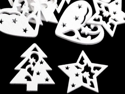 drevena aplikace strom, srdce, hvezda