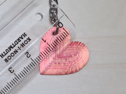 srdce privesek 3D tisk detail