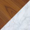 Bílý mramor / Ořechové dřevo