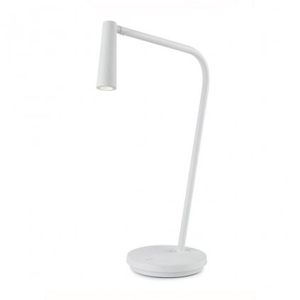 bílá stolní lampička