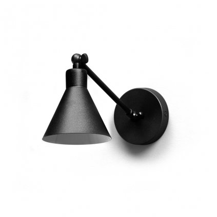 černá nástěnná lampička