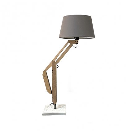designová stolní lampa z udržitelných materiálů
