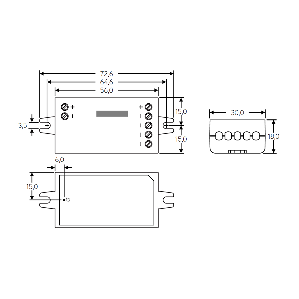 CBU-PWM4 rozměry