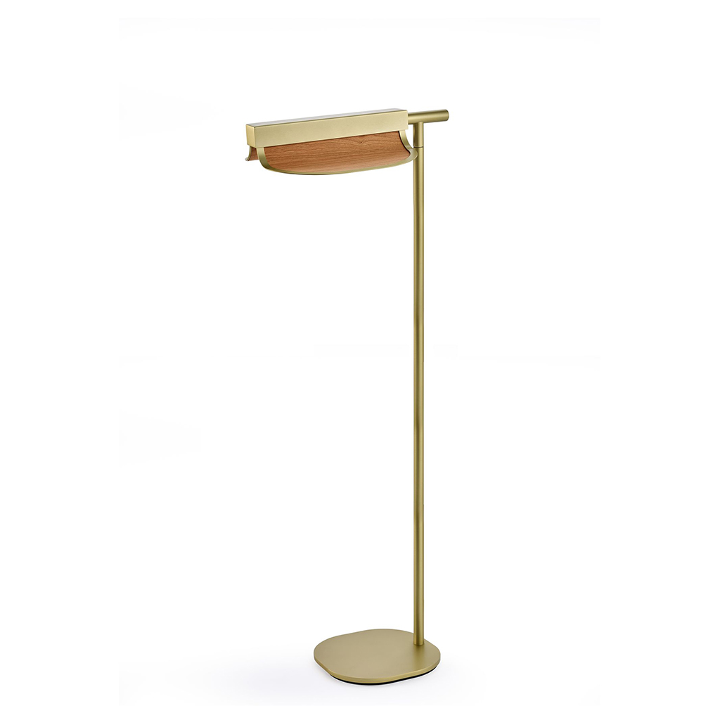 podlahová lampa ze dřeva