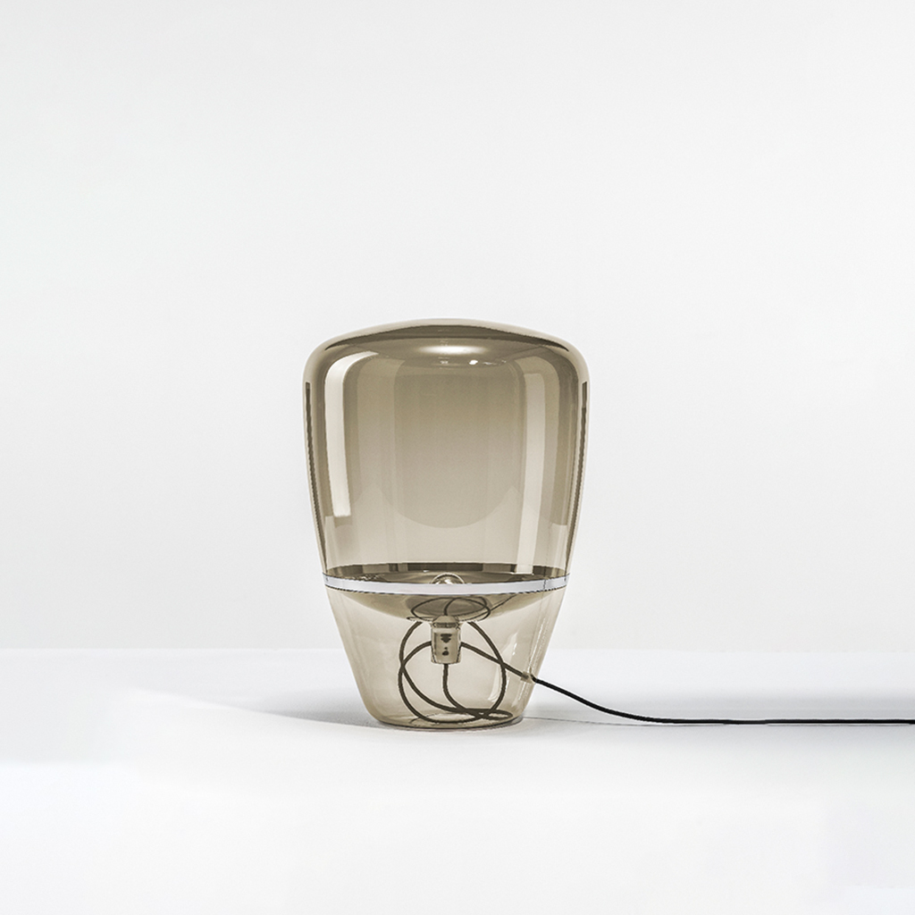 lampa z hnědého skla
