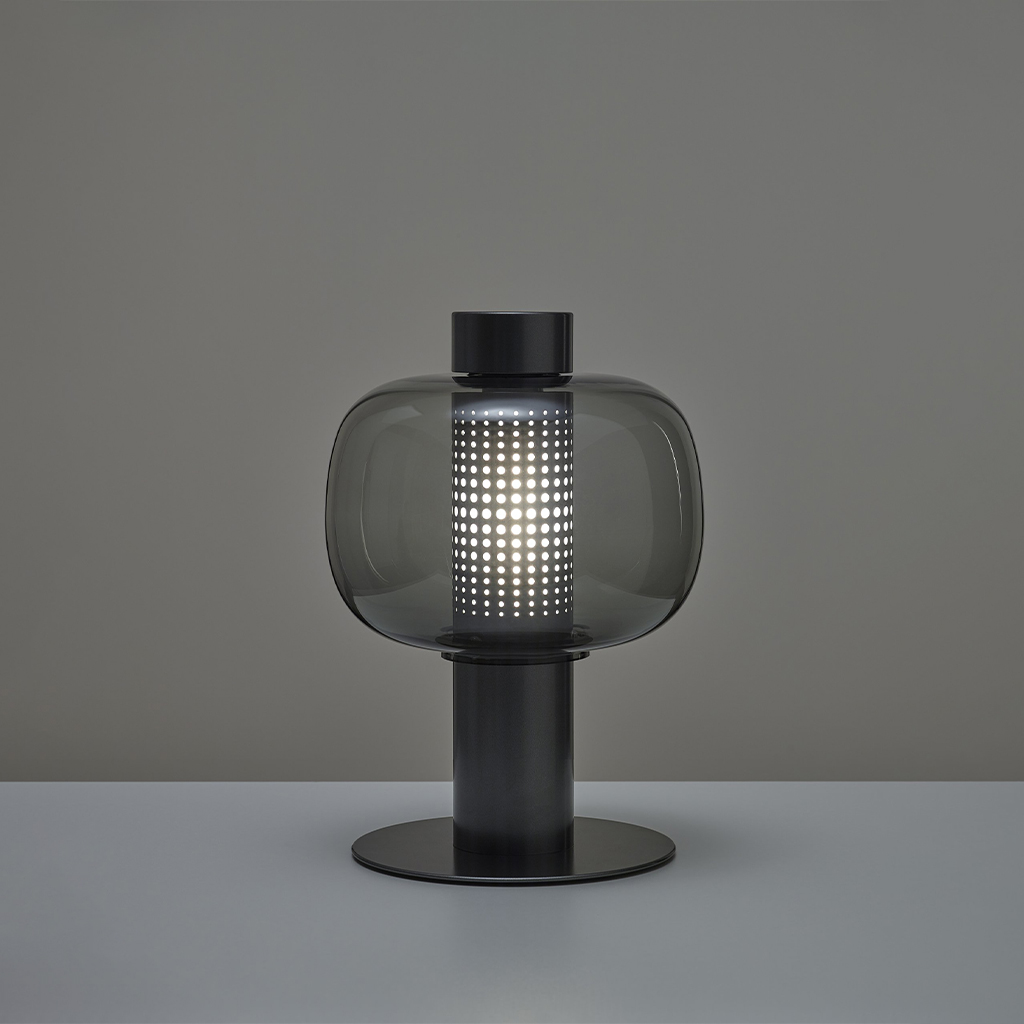 skleněná lampa