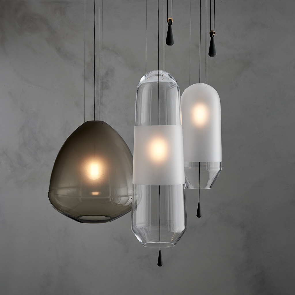 designové skleněné osvětlení