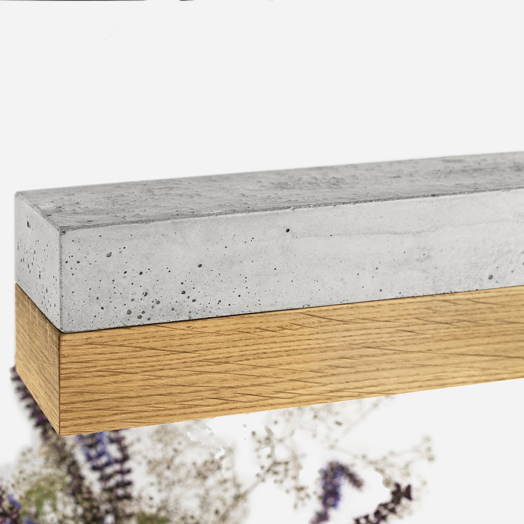 beton dubové dřevo