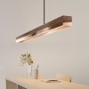 Svěšené LED svítidlo ze skvělých materiálů: dřeva, oceli, mosazi či mědi C1n (Dekor Pálené dřevo, Stmívání Stmívatelné DALI touch dim, Teplota chromatičnosti 4000 Kelvinů)