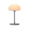 šedá venkovní lampa