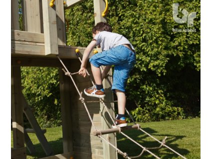 net blue rabbit playtower wood climbing net 0