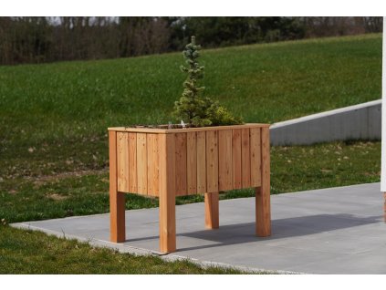 Dřevěný samozavlažovací truhlík obdélník květináč 87 x 56 x 72 cm