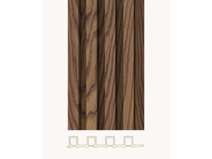 Tmavě hnědé dřevo