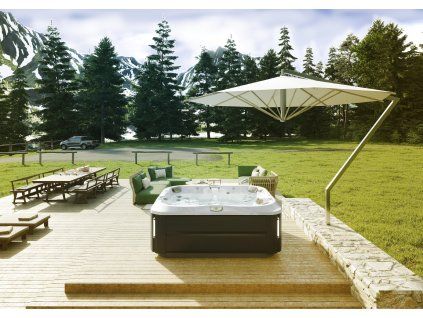 Jacuzzi Spa J 315 Platinum Brushed Grey Lifestyle 1