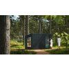 auroom terra m with black exterior and alder benches