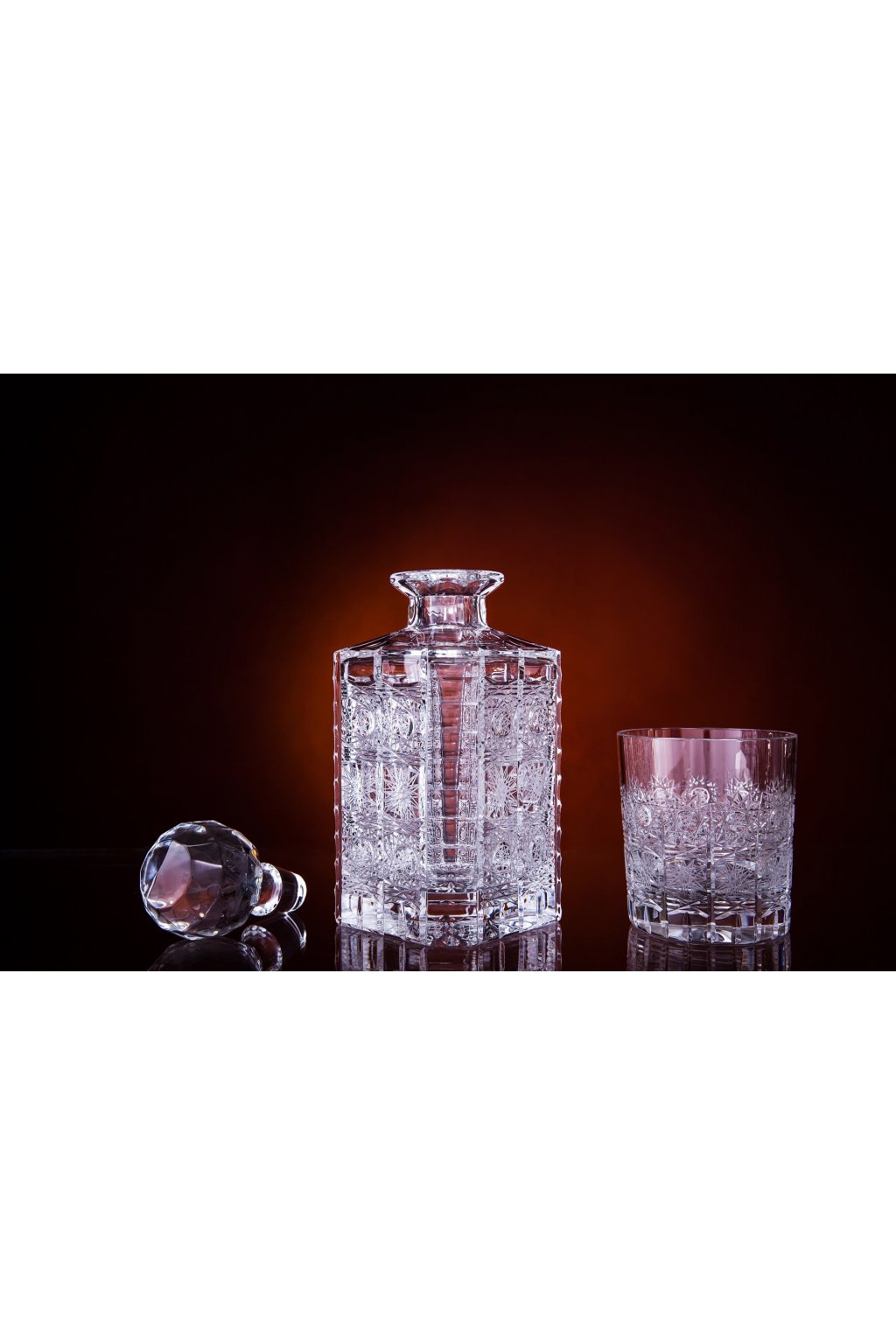 Whisky set (karafa na whisky a poháre na whisky) vzor 500 - Pecho Crystal