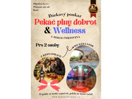 Pekáč plný dobrot a vstup do wellness pro 2 osoby