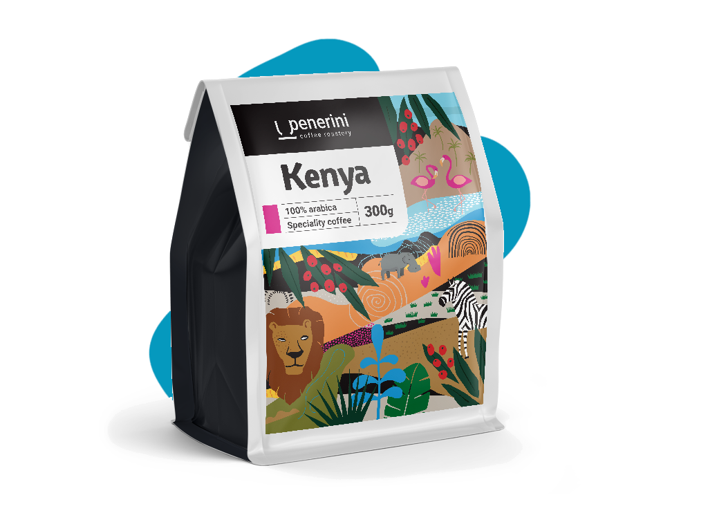 Kenya Wamuguma Peaberry 100% arabika zrnková káva Hmotnost: 300 g