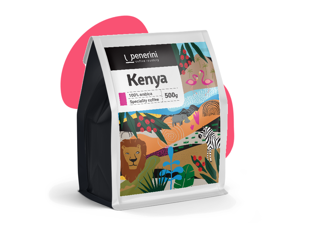 Kenya Wamuguma Peaberry 100% arabika zrnková káva Hmotnost: 500 g