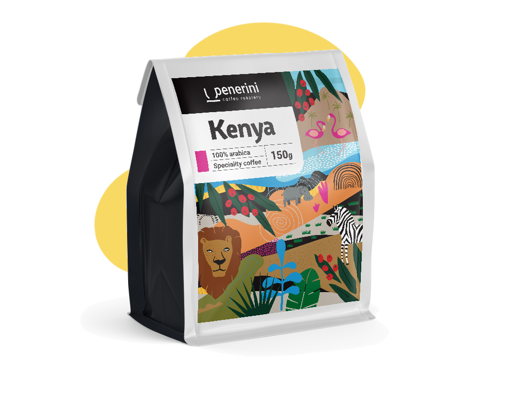 Kenya Wamuguma Peaberry 100% arabika zrnková káva Hmotnost: 150 g