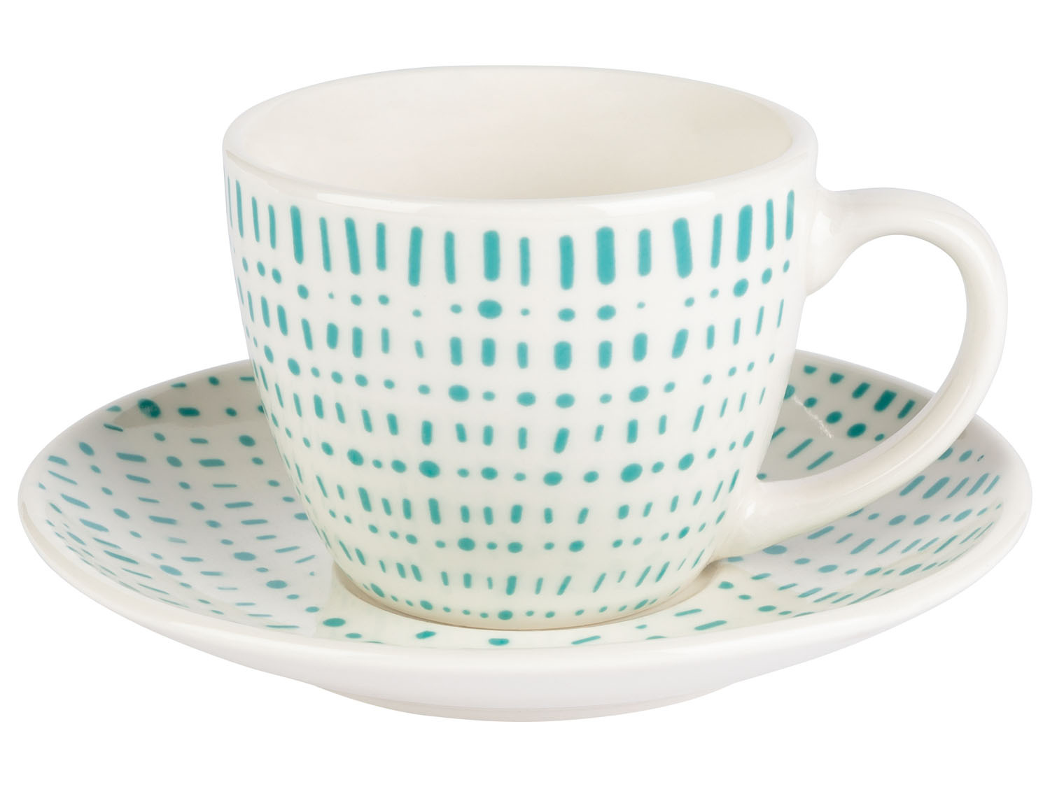 Šálek na espresso 75ml s podšálkem různé barvy Barva: Modrý vzor