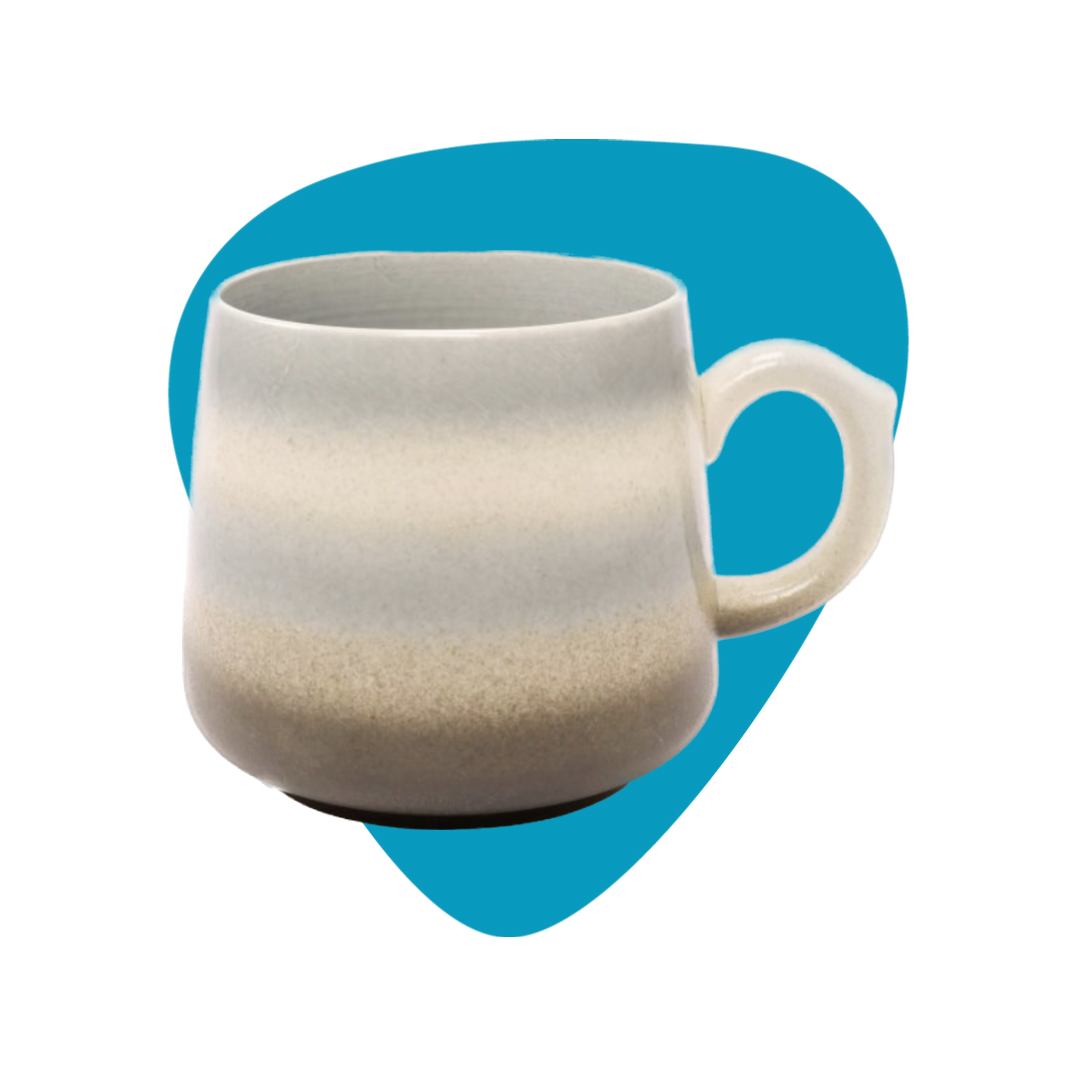 Penerini coffee Keramický šálek na čaj s uchem - Dark Blue 350 ml