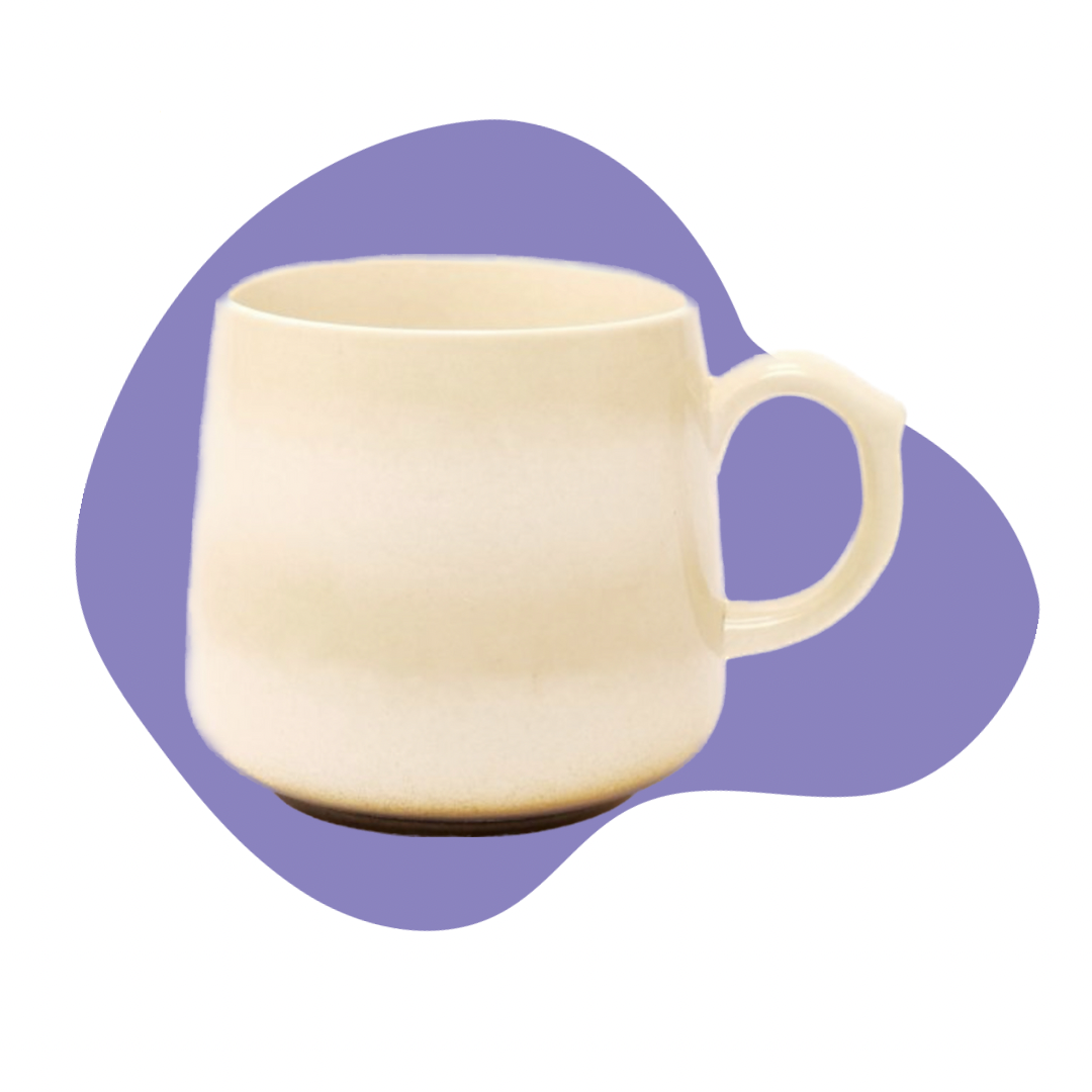 Penerini coffee Keramický šálek na čaj s uchem - Cream 350 ml