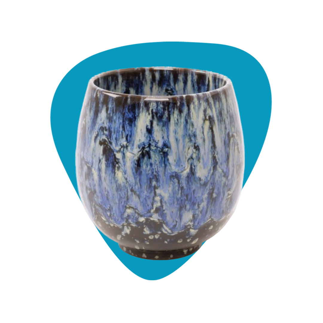 Penerini coffee BIG Egg Keramický šálek Blue 250 ml - kulatý