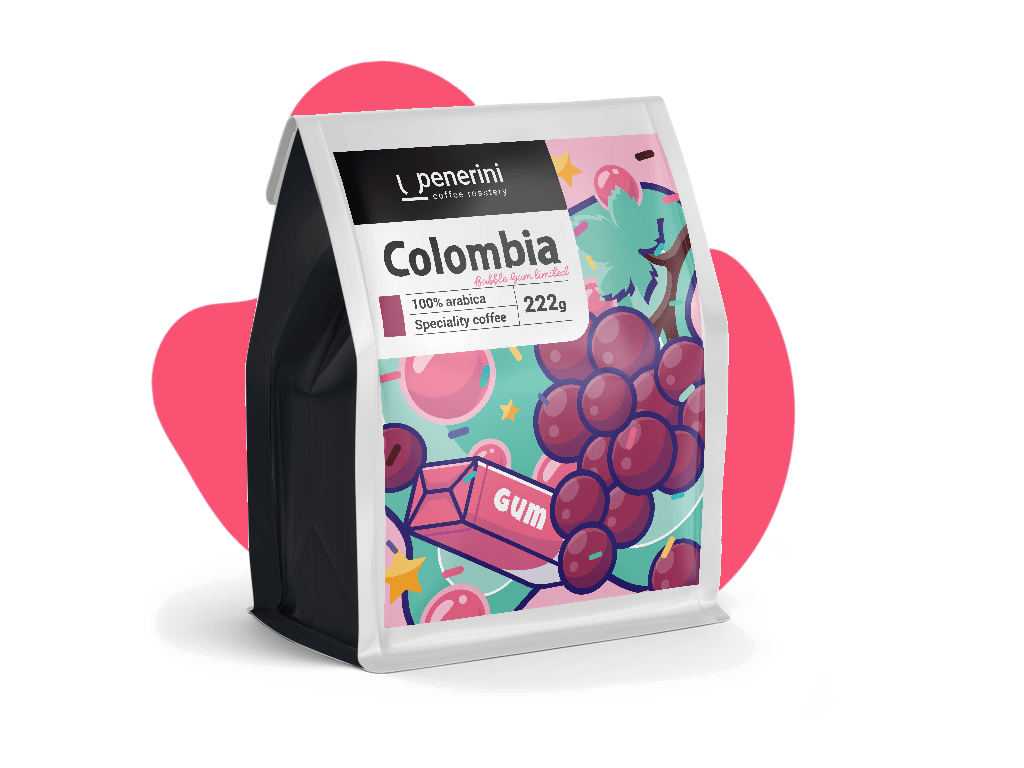 Colombia César Lopéz - Bubble gum ESPRESSO ROAST 100% arabika zrnková káva Hmotnost: 222 g