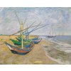 Van Gogh Fischerboote am Strand von Saintes Maries1