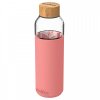 sklenena lahev na vodu flow 660 ml quokka pink botanical