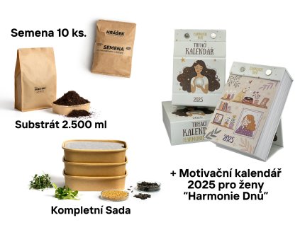 Kompletní sada na pěstování microgreens + Dárek pro ženy