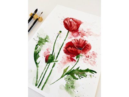 Květiny - set 3 obrazů