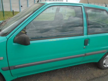 Dveře přední levé včetně skla Peugeot 106 barva KRDB