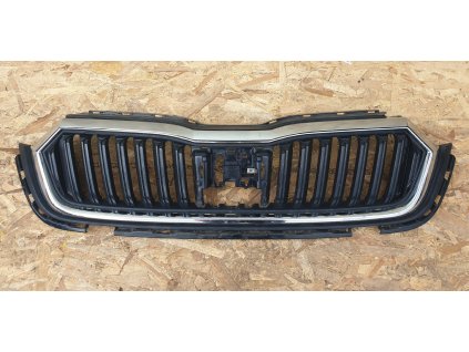 Přední mřížka - grill - atrapa - maska s chromem - Škoda Octavia IV, 5E3853653-ZD4