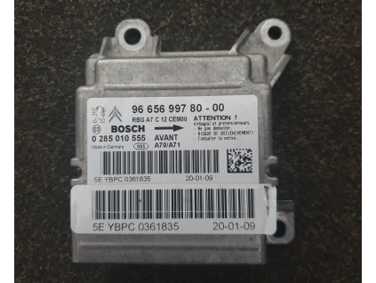 Řídící jednotka airbagu Peugeot 207 SW 1.6 HDi 9665699780-00