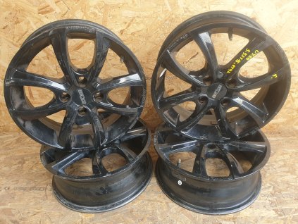 Sada 4 ALU disků R15 OXXO Telesto Glossy Black (Ox10) 5,5X15 4X100 ET42 Black 60,1