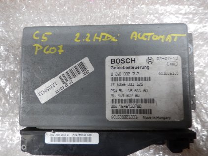 Řídící jednotka převodovky-automat 2.2 HDi Citroen C5, Peugeot 607  0260002767    ZF6058001119     9641281180     9641281280