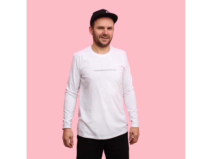 Triko pánské dlouhý rukáv #pinkbubblegangmember