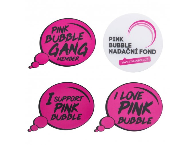 Samolepky "Pink Bubble Gang"