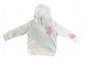Mikina mini "Happy v mé bublině" bílá