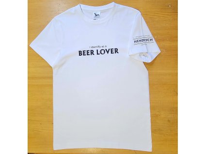 Triko BEER LOVER unisex bílé
