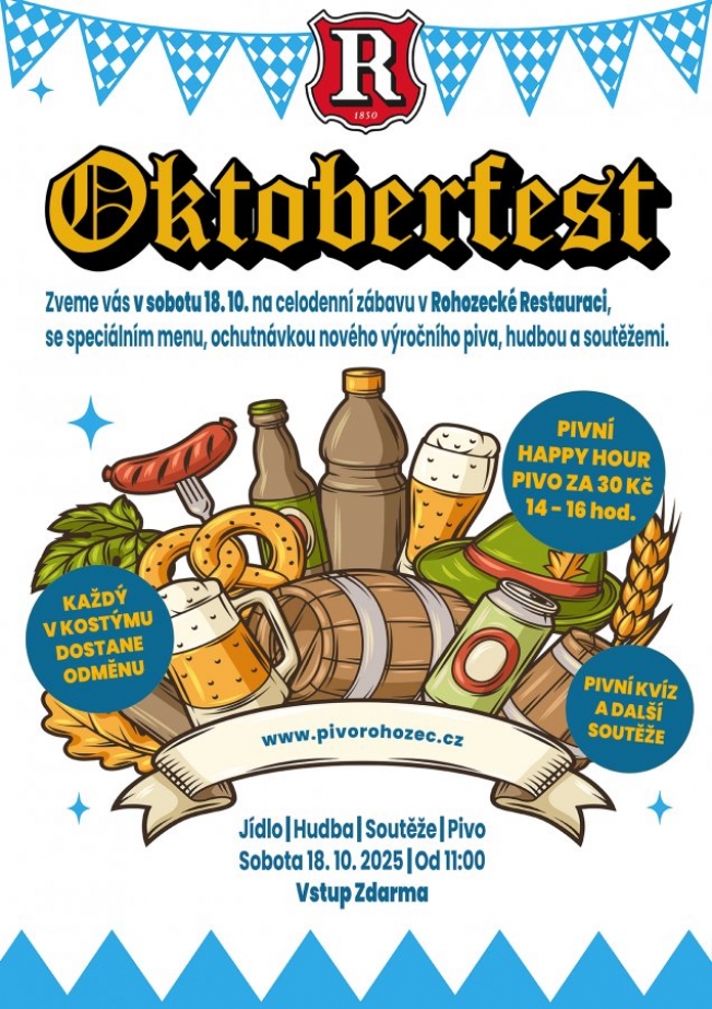 Oktoberfest v Rohozci – největší pivní oslava roku už 18. října!