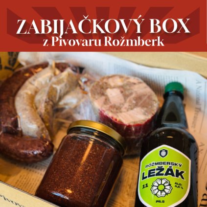 Zabijačkový box 2 kg + 1l nefiltrovaného piva