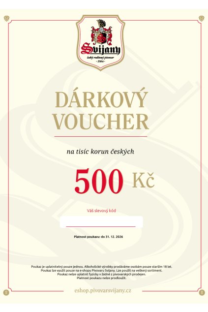 Dárkový poukaz 500 Kč